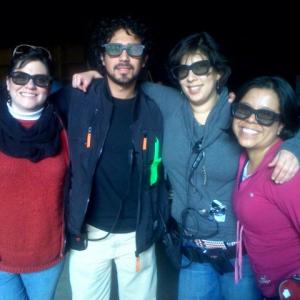 Veronica Novelo, Alejandro Cortes, Issa Guerra, Ana Hernández Filming Gillette 3D Mex