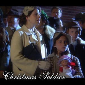 Production still from the film My Christmas Soldier
