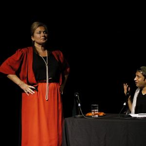 Still from Theatre production of Aria by Sasa Pavcek at The Slovenia Arts Festival with Sladjana Vujovic