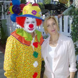Clowning around on the set of Desperate Housewives with Felicity Huffman