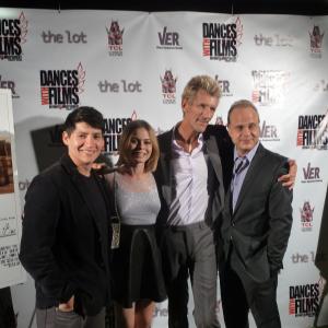 The cast of COYOTE Carlos Pratts Augie DukeNeal Polister and Dennis W Hall at the Premiere of COYOTE
