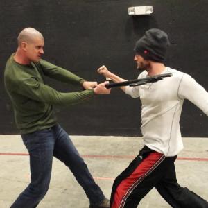 Fight choreography for the Season 2 finale of Sleepy Hollow between Headless and Crane Jeremy Owens and Stephen Elliott