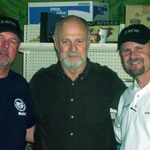 My first TV series Jericho with MedicMentor Jeff Porter L Actor Gerald McRaney and Medic Steve Martin