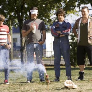 Still of Bill Hader, Danny McBride, Jorma Taccone and Andy Samberg in Hot Rod (2007)