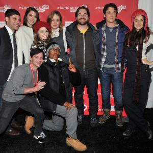 Andre Royo, Mary Elizabeth Winstead, Shailene Woodley, James Ponsoldt, Miles Teller, Scott Neustadter and Kaitlyn Dever at event of The Spectacular Now (2013)