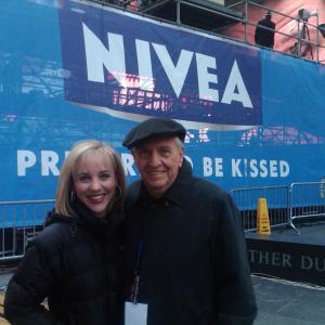 with Garry Marshall on the set of New Years Eve
