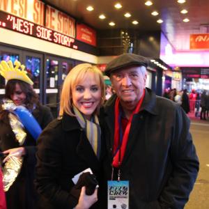 as Ginger Adams with Garry Marshall on the set of New Years Eve