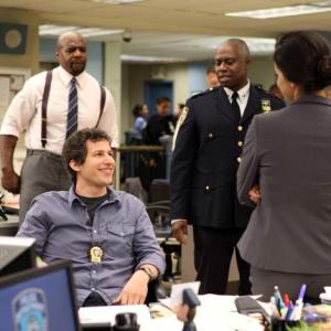 Still of Andre Braugher, Terry Crews and Andy Samberg in Brooklyn Nine-Nine (2013)