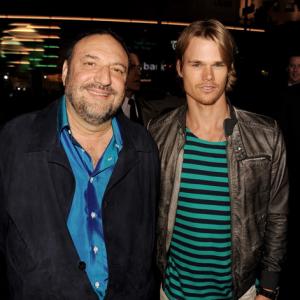 Joel Silver and Brendan Miller at the premiere for 