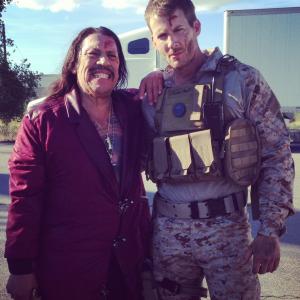 Danny Trejo as Angel Malvado and Brad Schmidt as Carson Wright in Juarez 2045