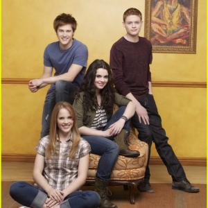 Lucas Grabeel Sean Berdy Vanessa Marano and Katie Leclerc on ABC Familys Switched at Birth