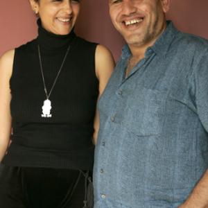 Rashid Masharawi and Areen Omari at event of Attente 2005