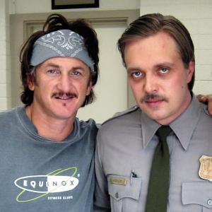 Sean Penn & Steven Wiig on the set of 