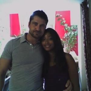 Gerard Butler and I during the filming of The Ugly Truth
