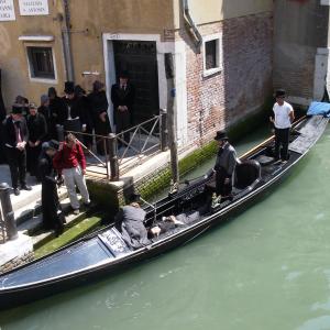 directing on a film set in Venice Italy