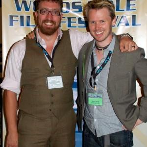 Writer Sam Forster and Producer Tobias Tobbell at Woods Hole Film Festival 2010 with The Drummond Will