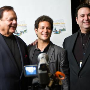 Sam Borowski (R) poses on red carpet w/ Festival Director Bill Sorvino and legendary actor Paul Sorvino (L) at 2011 GOLDEN DOOR INTERNATIONAL FILM FESTIVAL OF JERSEY CITY. Borowski's NIGHT CLUB won 5 awards, including Best Director, Best Feature.