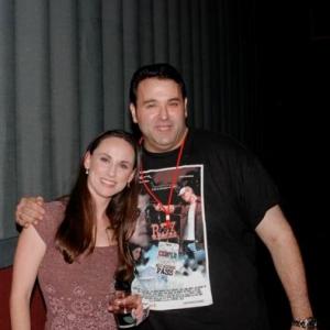 Filmmaker Sam Borowski R of THE MANDALA MAKER and REX poses with actress Arian Ash star of SCARE ZONE and the Colin Farrell vehicle PHONE BOOTH at the 2009 Central Florida Film Festival