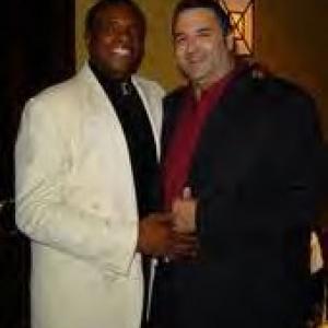 Filmmaker Sam Borowski with Actor Keith David at the Nat King Cole Tribute in New York City in 2007