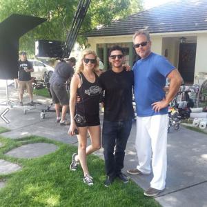 On set of a travel show pilot with fellow producers Russell Quinn Cummings and Chris Kinkade
