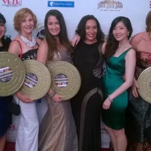 Group shot of the ladies that won awards at Action On Film 2015