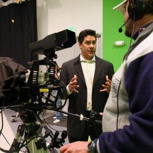 Producer Scott A Capestany in Emerald City Sports TV production studio