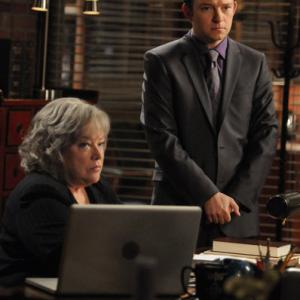 Still of Kathy Bates and Nate Corddry in Harry's Law (2011)