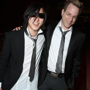 Ben Mezrich and Aaron Yoo at event of 21 (2008)