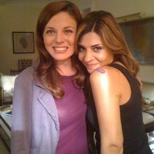 Necessary Roughness shoot Claire Bronson and Callie Thorne