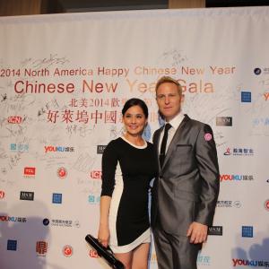 ICN TV CHINA  Chinese New Year Gala 2014 Beverly Hilton Hotel JONNY BLU AND JACQUELINE PINOL