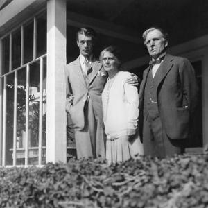 Gary Cooper with his Parents 1930 Paramount Pictures Photograph By Otto Dyar IV