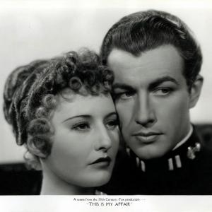 Barbara Stanwyck and Robert Taylor in This Is My Affair 1937