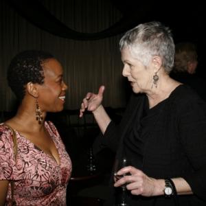 April Yvette Thompson and her dear friend and mentor Lynn Redgrave at the Lucille Lortell Awards where they were both nominated for their solo plays