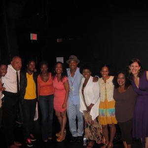 Playwright April Yvette Thompson with the cast of her latest play Good Bread Alley starring LaChanze Tony Color Purple and the Seth Gilliam The Wire New York Stage  Film