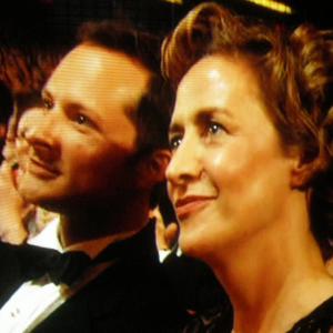 Chandler Williams and Janet McTeer at the 63rd Annual Tony Awards ceremony.