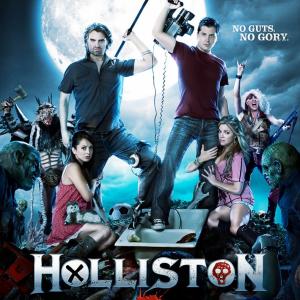 HOLLISTON Season 2 poster. (L to R) Dave Brockie, Laura Ortiz, Joe Lynch, Adam Green, Corri English, and Dee Snider.