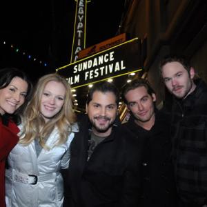 Rileah Vanderbilt, Emma Bell, Adam Green, Kevin Zegers, and Shawn Ashmore at the Sundance world premiere of FROZEN.