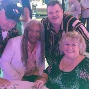 Bubba Da Skitso with VO legends Dave Fennoy and Joyce Castellano at the fundraiser heald at the Museum of Flying to benefit the Don LaFontaine vo Lab at SAG Foundation SAGAFTRA HQ in Hollywood