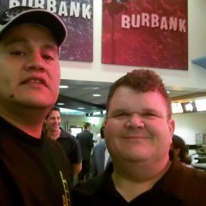 Adrian I Iniguez and Robert Deioma on the Red Carpet for BIFF the Burbank International Film Festival Official Selection Code 4 Security Officer On Duty created by Robert Deioma