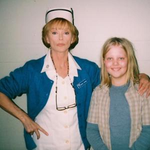 On set of HALLOWEEN 07 with Sybil Danning