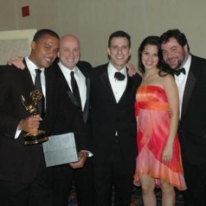 The Cool In Your Code Production team receiving 2007 Emmy for Best Arts and Culture segment produced and hosted by Hank