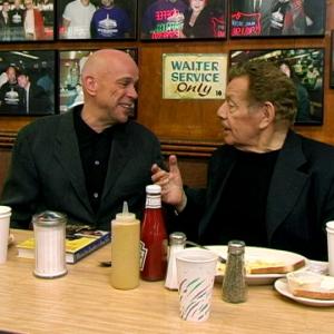Hank interviewing the incomparable Jerry Stiller at Katzs deli in NYC