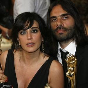Nadine and husband, composer Khaled Mouzanar.