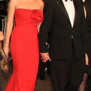 Nadine and husband composer Khaled Mouzanar  Venice FF 2012
