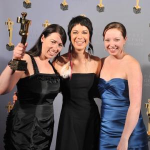 Savage wins Short Drama Genie Award l to r Producer Lori Lozinski WriterDirector Lisa Jackson Producer Lauren Grant