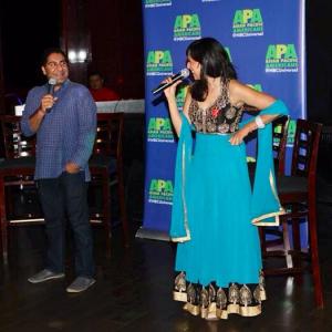 Sonal Shah and Parvesh Cheena host NBC Universal's Diwali Gala.