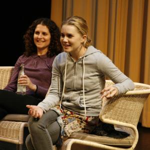 Sasha Eden and Alison Lohman during QA for WETs Risk Takers Series