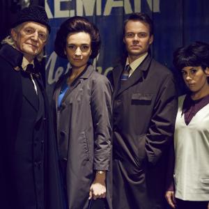 David Bradley Jemma Powell Jamie Glover Claudia Grant in An Adventure in Space and Time