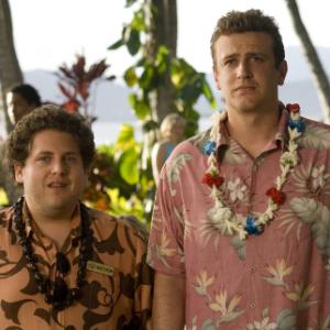 Still of Jason Segel and Jonah Hill in Forgetting Sarah Marshall 2008