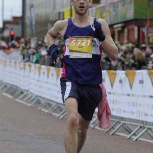 Running for Cancer Research UK at the Manchester Marathon 2013